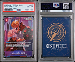 2025 ONE PIECE OP12-LEGACY OF THE MASTER TREASURE TR RARE VINSMOKE SANJI PSA 10 - Image 3