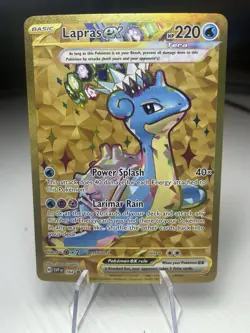 Lapras EX Stellar Crown Black star Promo 164 Pokemon Card TCG - Image 1