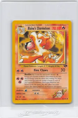BLAINE'S CHARMELEON 31/132 - GYM CHALLENGE - VINTAGE WOTC POKEMON CARD - MP - Image 1