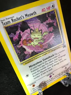 Team Rocket's Meowth #18 *Black Star Promo Card Pokemon TCG Card NM Never Played - Image 2