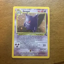 Pokemon Gengar TCG Holo Rare Unlimited Card 5/62 Fossil LP - Image 1