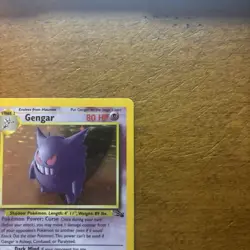 Pokemon Gengar TCG Holo Rare Unlimited Card 5/62 Fossil LP - Image 3