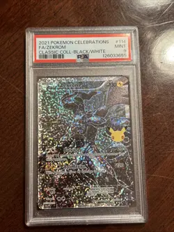 Pokemon 2021 Celebrations Full Art Zekrom Black/White Card 114/114 PSA 9 - Image 1