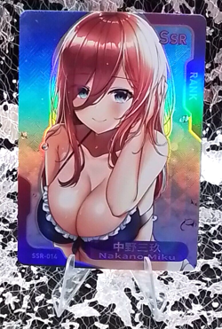 ❤Nakano Miku SSR SSR-014 Senpai Goddess Haven Series 3 Story CCG Anime Card - Image 1