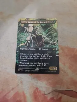 Savra, Queen Of The Golgari Anime Borderless Foil Ravnica Remastered MTG NM - Image 1