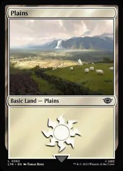Plains (0262) Foil Lord of the Rings MTG NM PACK FRESH - Image 1