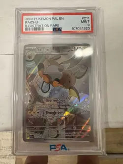 2023 POKEMON PAL EN-PALDEA EVOLVED ILLUSTRATION RARE #211 RAICHU PSA 9 - Image 1