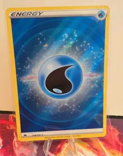 Pokemon Water Energy Crown Zenith Full Textured Holo Card 154/159 NM - Image 1