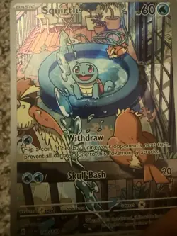 Squirtle Stellar Crown Holo Illustration Rare Card 148/142 Sv07 - Image 1