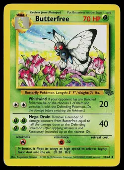 Pokemon Card Jungle Butterfree 33/64 Uncommon - Image 1