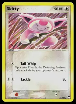 Pokemon Card Power Keepers Skitty 62/108 Common Komiya - Image 1