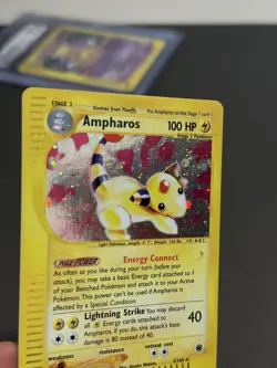Pokemon TCG Ampharos Holo Rare Card 2/165 Expedition Base Set - Image 3