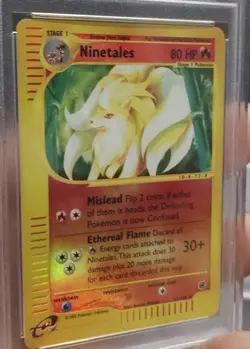 2002 POKEMON EXPEDITION NINETALES-REVERSE HOLO E-READER PSA 8 - Image 2