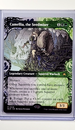 2024 MTG Magic the Gathering Bloomburrow Borderless #328 Camellia the Seedmiser - Image 1