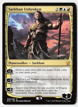 Sarkhan Unbroken 230 Mythic Dragons of Tarkir Magic: The Gathering Near Mint - Image 1