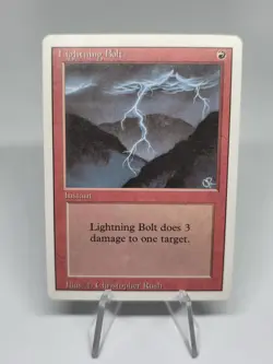 Magic The Gathering Lightning Bolt Revised Edition Vintage MTG 1994 Staple Red! - Image 1
