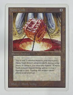Mana Vault Unlimited MP Moderate Play MTG Magic The Gathering - Image 1