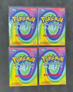 Pokemon TOPPS The First Movie - Complete RAINBOW HOLO set blue logo 72/72 - EXC - Image 5