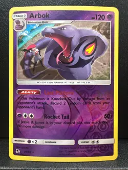 Arbok 27/68 Hidden Fates Pokemon Reverse Holo Near Mint - Image 1