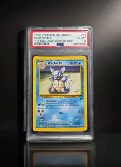 2000 Pokemon GM Promo #63 Wartortle T.D. Mag- Wiz. Gold Stamp PSA 6 - Image 1