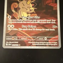 Pokemon TCG Team Rocket's Meowth 203/182 Destined Rivals IR Holo Full Art - Image 2