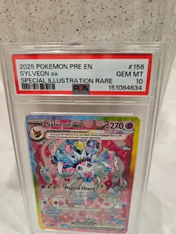 POKEMON SYLVEON EX PRISMATIC EVOLUTIONS SIR 156 PSA 10 GEM MINT INVEST - Image 3