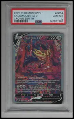 2023 Pokemon SWSH Crown Zenith #GG54 FA Zamazenta V PSA 10 GEM MINT - Image 1