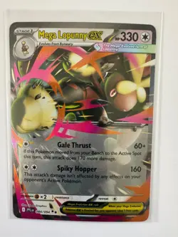 MEGA LOPUNNY EX 084/094 PHANTASMAL FLAMES POKEMON HOLO NM/M 5BAN GRAPHICS - Image 1
