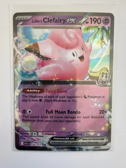 LILLIE'S CLEFAIRY EX 076/217 ASCENDED HEROES DOUBLE RARE POKEMON NM/M - Image 1
