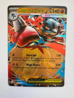 MEGA LUCARIO EX 077/132 MEGA EVOLUTION DOUBLE RARE POKEMON NM/M 5BAN GRAPHICS - Image 1