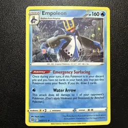 Empoleon 037/172 NM Cosmos Holo Brilliant Stars Pokemon Card Near Mint 2022 - Image 1