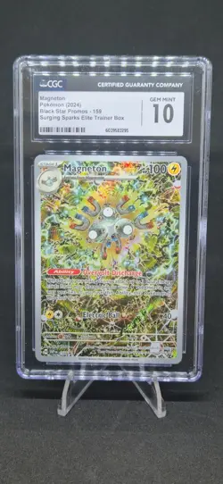 Pokemon CGC 10 - Magneton 159 Sv: Scarlet & Violet Promo Holo English 2024 - Image 1
