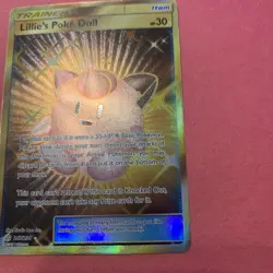 Pokemon TCG Lillie's Poke Doll (Secret) 267/236 Cosmic Eclipse Holo Full Art MP - Image 4