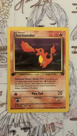 Charmander 50/82 1st Edition Team Rocket Non Holo Pokemon Card LP+ TO NM! - PTCG - Image 1