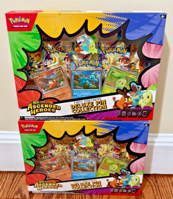 Lot of 2 Pokemon Ascended Heroes Deluxe Pin Collection Boxes New Factory Sealed - Image 1