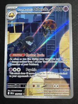 Pokemon TCG Team Rockets Orbeetle Destined Rivals 198/182 Illustration Rare NM - Image 1