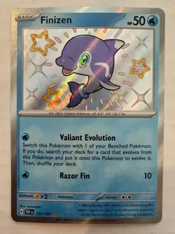 2024 Pokemon Scarlet & Violet Paldean Fates Finizen Shiny Rare Holo 123/091 - Image 1
