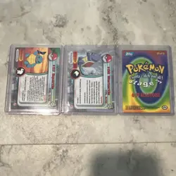 1999 Topps Pokemon TV Edition - #07 Squirtle #08 Wartortle #09 Blastoise - Image 2