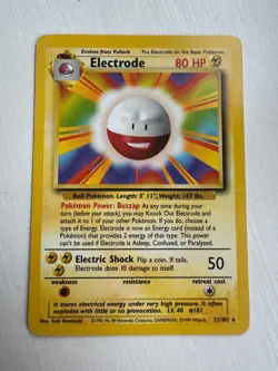 Pokemon WOTC Base Set Non Holo Rare Electrode 21/102 - Image 1