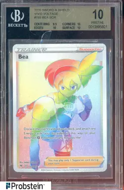 2020 Pokemon SWSH Vivid Voltage Secret #193 Bea BGS 10 PRISTINE - Image 1