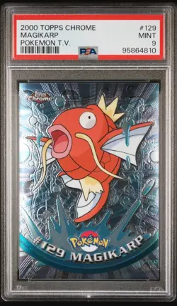 PSA 9 Topps Chrome Magikarp #129 Pokemon 2000 - Image 1