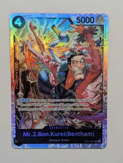 Mr.2.Bon.Kurei (Bentham) OP14-091 One Piece TCG The Azure Sea's Seven SR NM - Image 1
