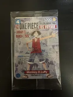 Bandai One Piece CCG US VOYAGE Monkey D. Luffy Promo Foil 5000 Cost 4 - Image 1