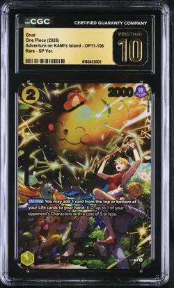 2026 One Piece Zeus SP English OP11 - 106 - CGC 10 Pristine Color match - Pop 1 - Image 1