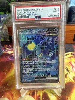 🌕 POKEMON JPN TERASTAL FEST EX SPECIAL ART RARE IRON CROWN EX #214 💠 PSA 9 ✨ - Image 1