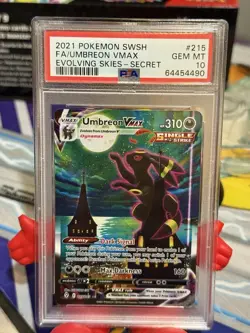 Pokemon Umbreon VMAX 215/203 Evolving Skies Alt Art PSA 10 Gem Mint - Image 1