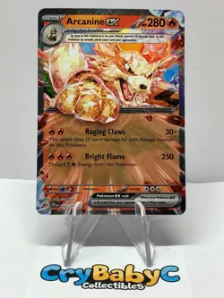 Pokemon Arcanine ex 032/198 Base Set Scarlet & Violet Double Rare - Image 1