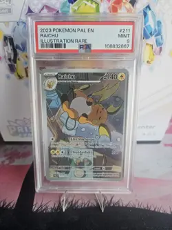 Pokemon TCG Raichu 211/193 Sv02: Paldea Evolved Illustration Rare PSA 9 - Image 1
