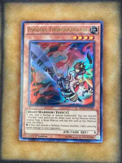 Yugioh Zoodiac Thoroughblade MP17-EN184 Ultra Rare 1st Ed LP - Image 1