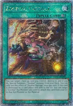Yugioh! Zoodiac Barrage - RA04-EN091 - Quarter Century Secret Rare - 1st Edition - Image 1